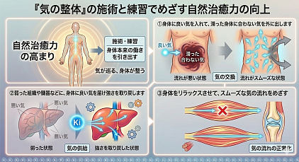 施術と練習でめざす自然治癒力の向上